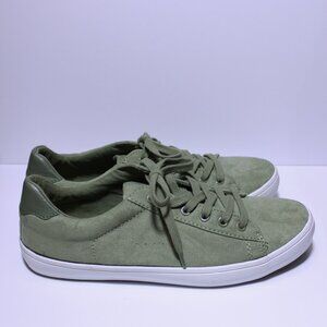 Old Navy Faux Suede Classic Sneakers for Women Olive Green Size 8